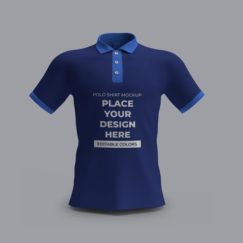 Polo Shirt Mockup Template Set PSD