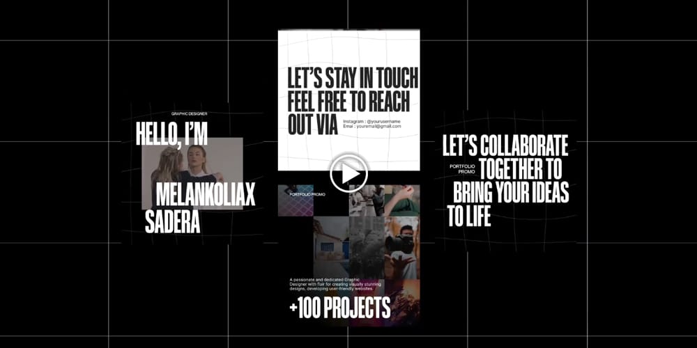 Portfolio Promo Post Pack After Effects Template