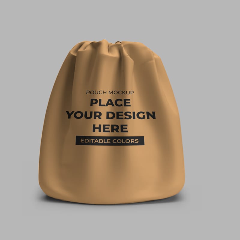Pouch Bag Mockup Template Set PSD