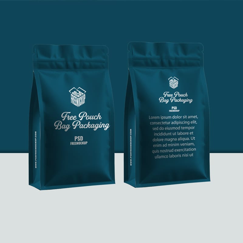 Pouch Bag Packaging Mockup PSD