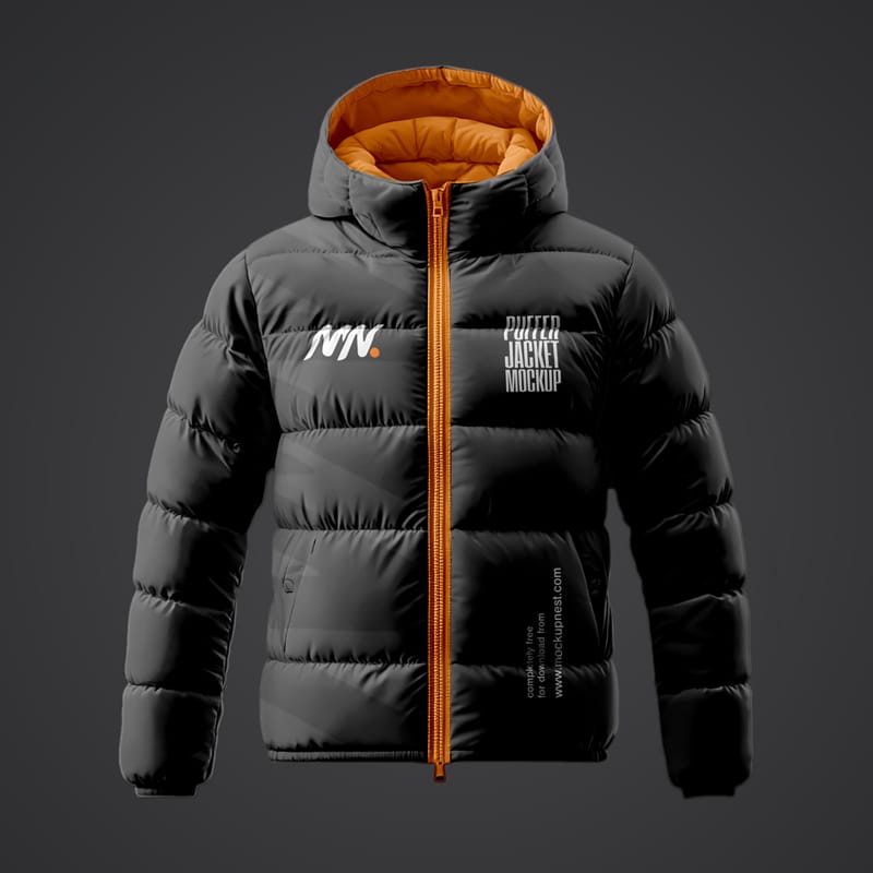 Puffer Jacket Mockup PSD