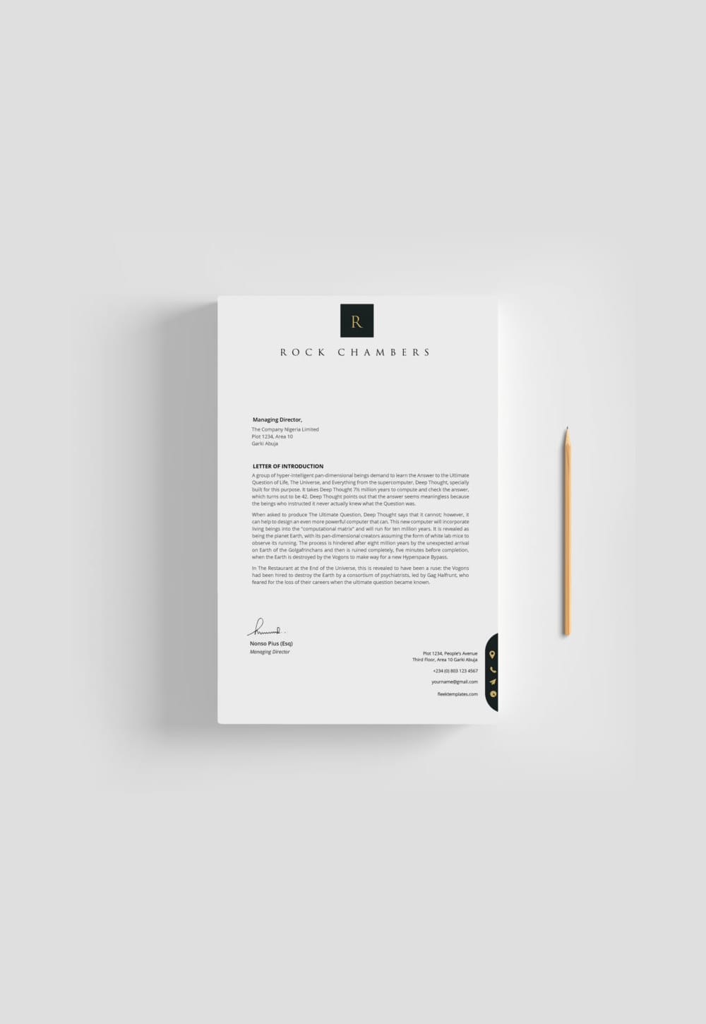 Real Estate Agency Letterhead Template