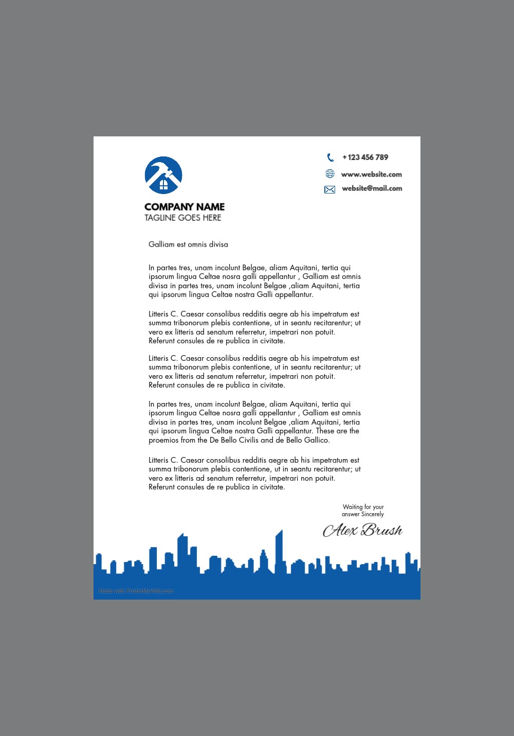 Real Estate Letterhead Design Template