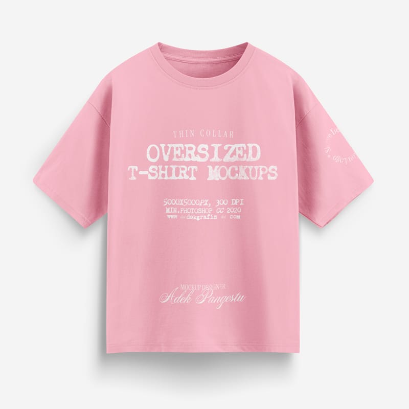 Realistic Oversized T Shirt Mockup Design PSD
