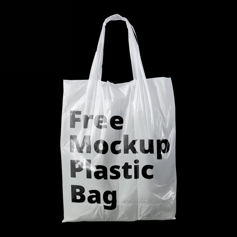 Realistic Plastic Bag Mockup PSD