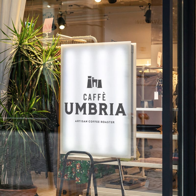 Restaurant Facade Sign Mockup Template PSD