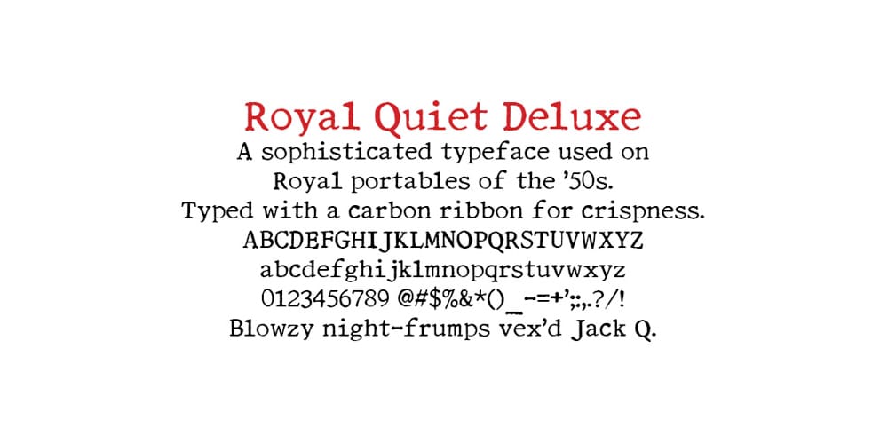 Royal Quiet Deluxe Font