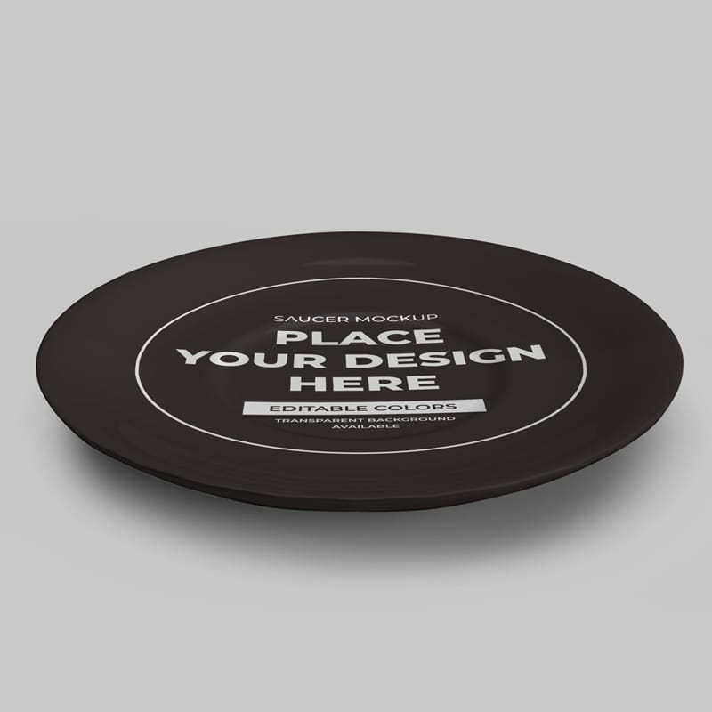 Saucer Plate Mockup PSD
