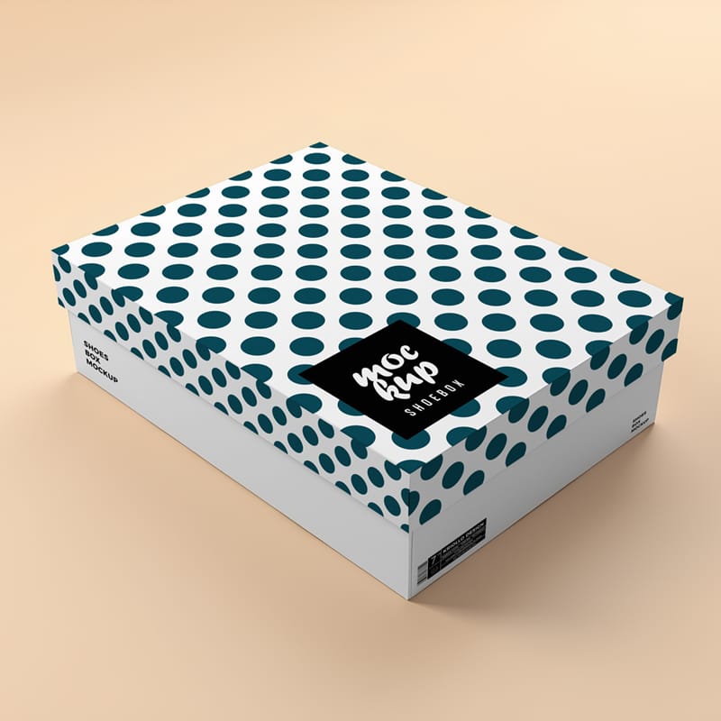 Shoe Box Mockup Template PSD