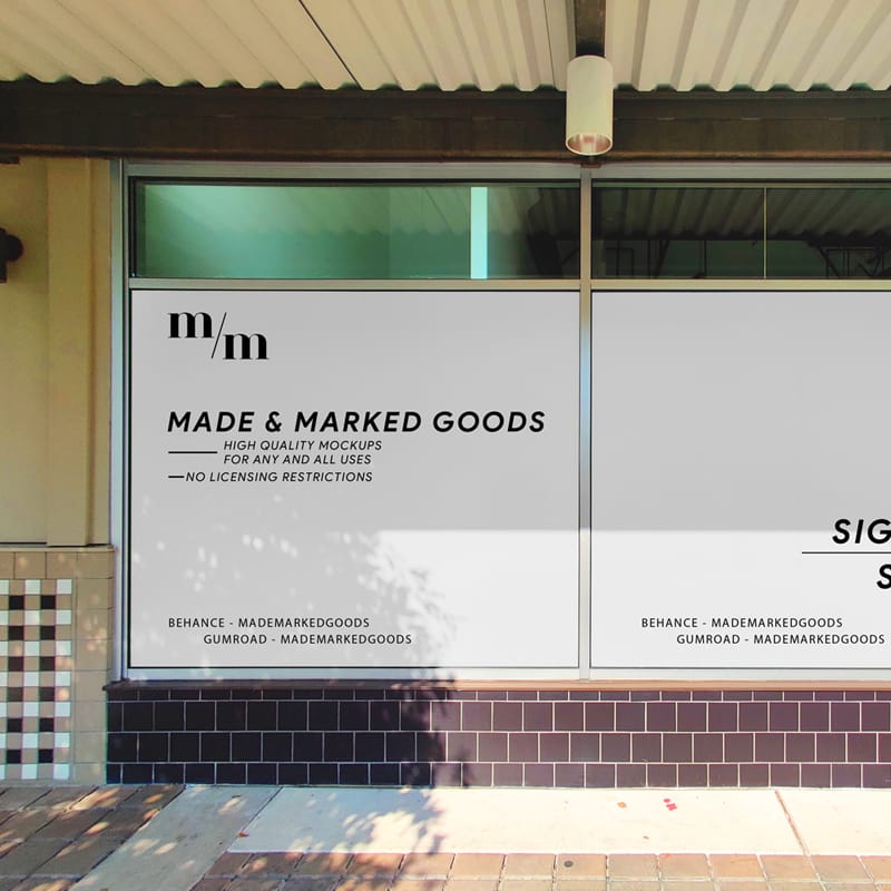 Signage Series Window Vinyl Mockup PSD
