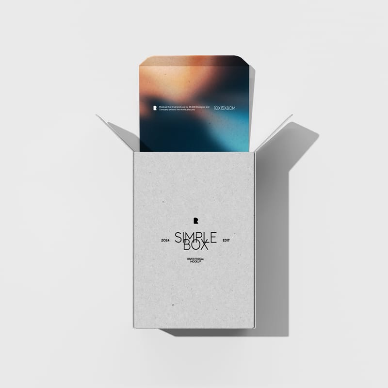 Simple Box Packaging Mockup PSD