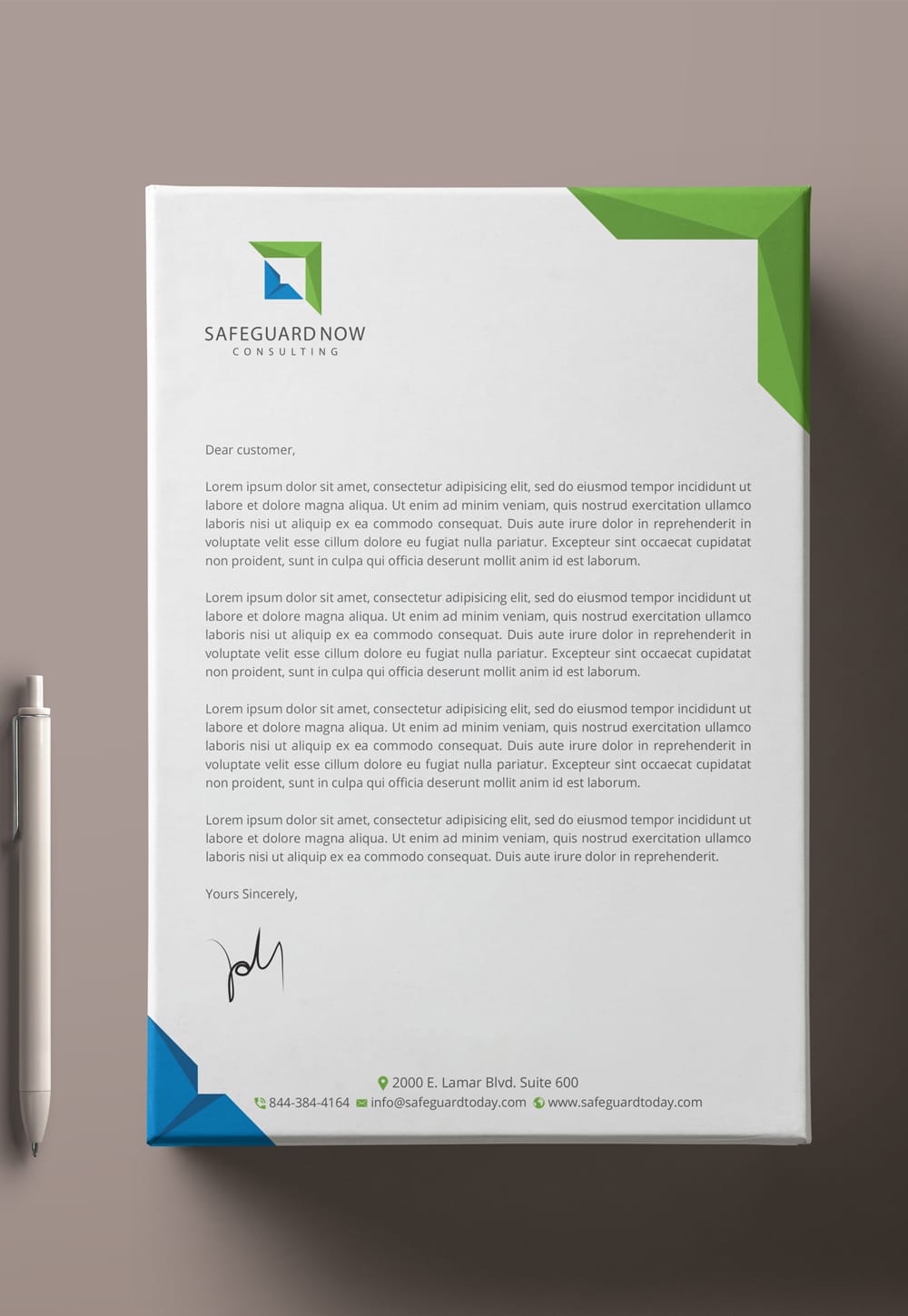 Small Business Consulting Letterhead Template