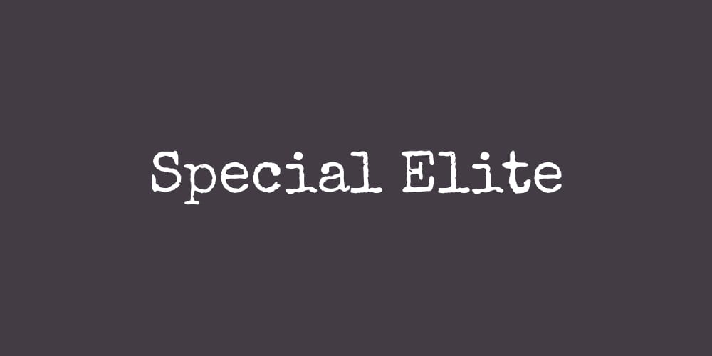 Special Elite Typewriter Font