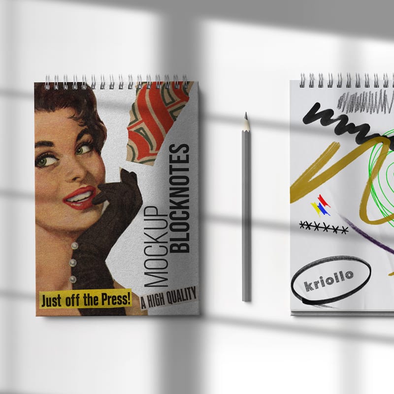 Spiral Notebook Mockup Template PSD