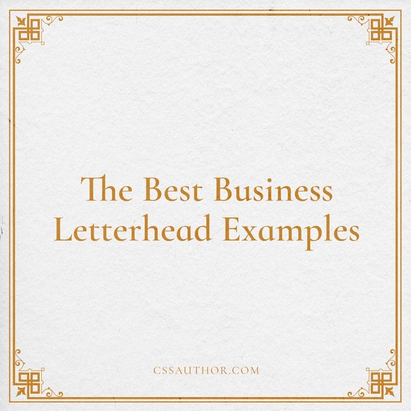 The Best Business Letterhead Examples