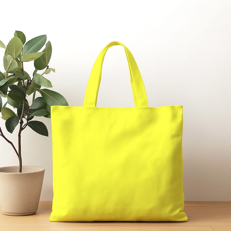 Tote Bag Canvas Mockup Minimalist Background PSD