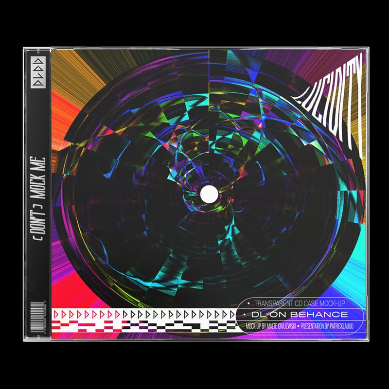 Transparent CD Case Mockup PSD