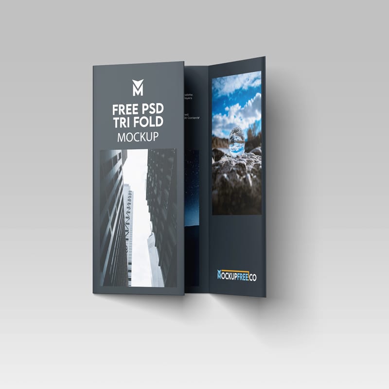 Tri Fold Mockup PSD