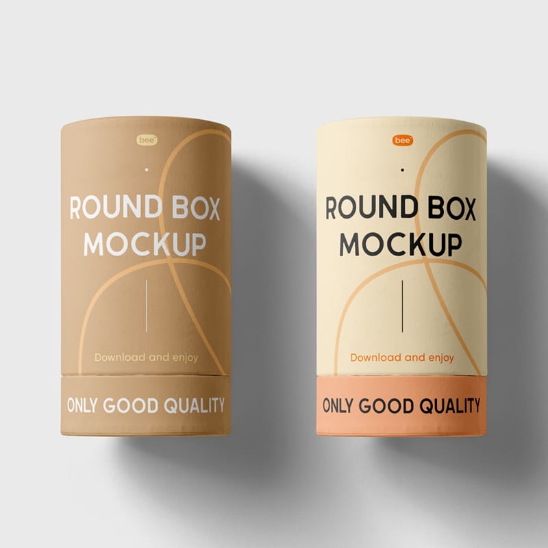 Tube Packaging Box Mockups