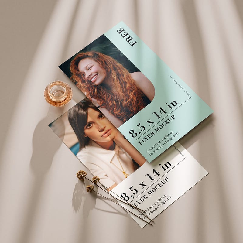 US Format Flyer Mockup PSD