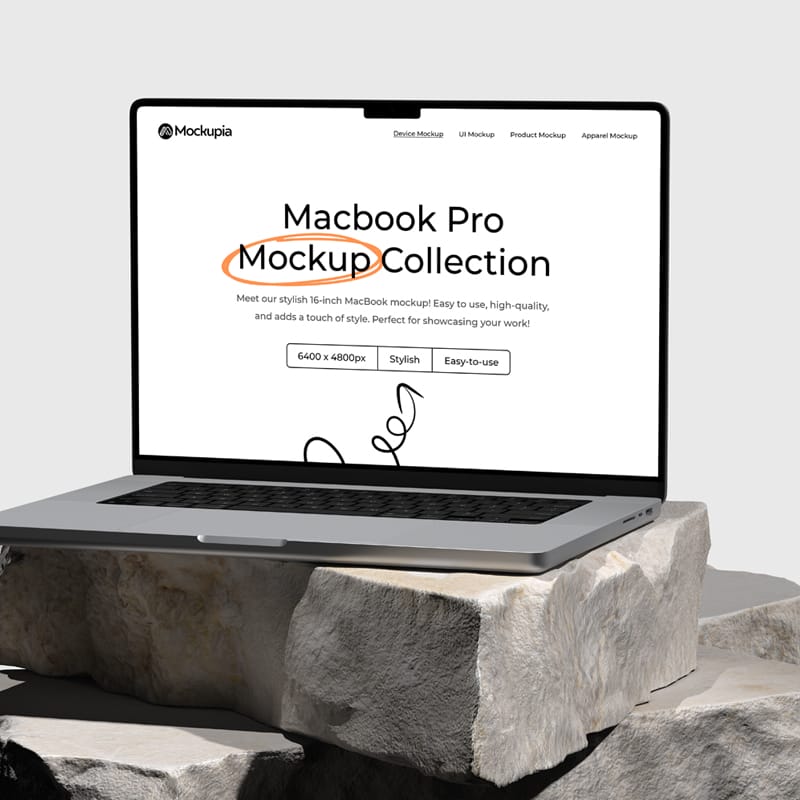 Vertex MacBook Pro Mockup PSD