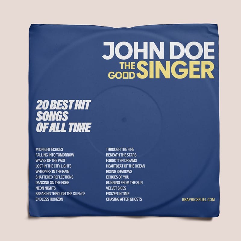 Vintage Vinyl Record Mockup Template PSD