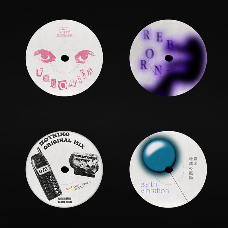 Vinyl Label Mockup PSD