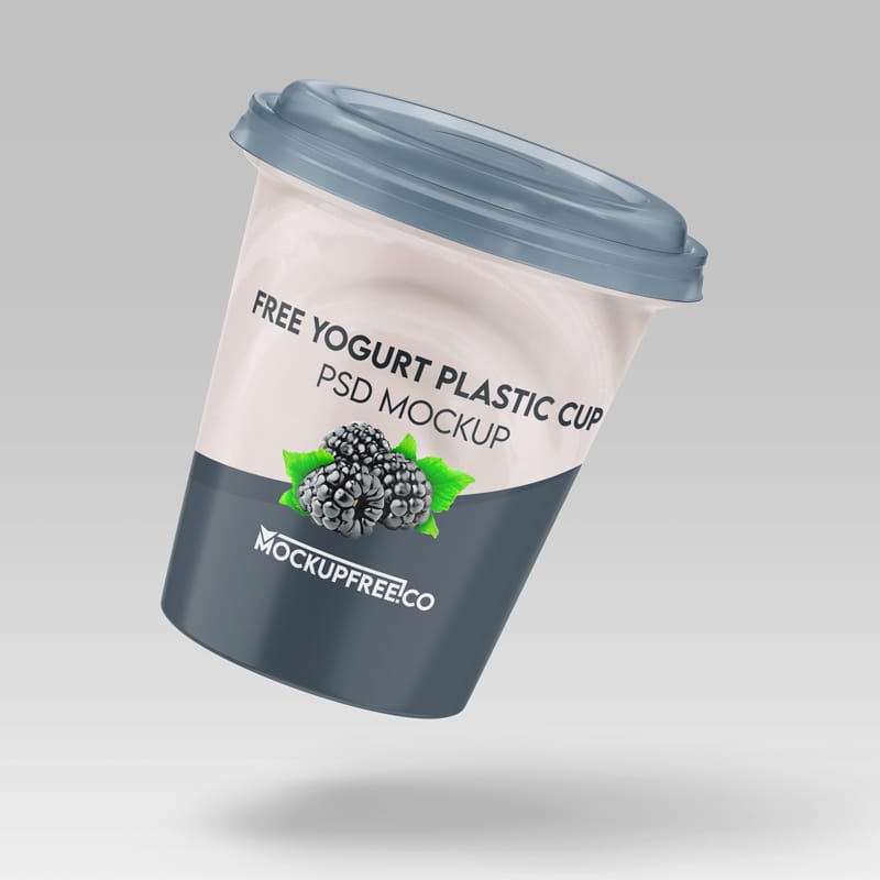Yogurt Plastic Cup Mockup PSD