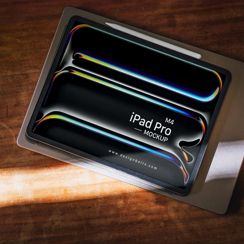 iPad Pro With Pen Mockup PSD