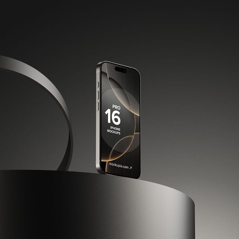 iPhone 16 Pro Mockup Design PSD