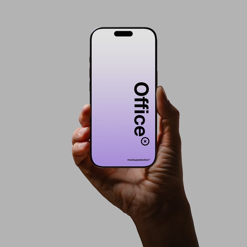 iPhone 16 Pro Office Mockup PSD