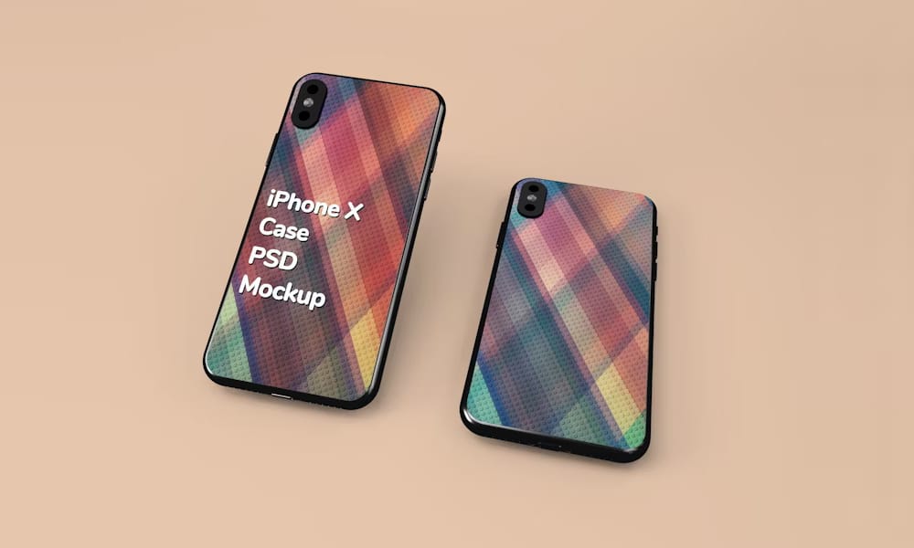 iPhone X Case Design Mockup PSD