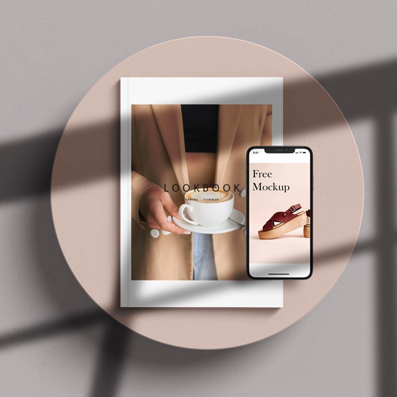 A4 Cover Magazine Mockup PSD