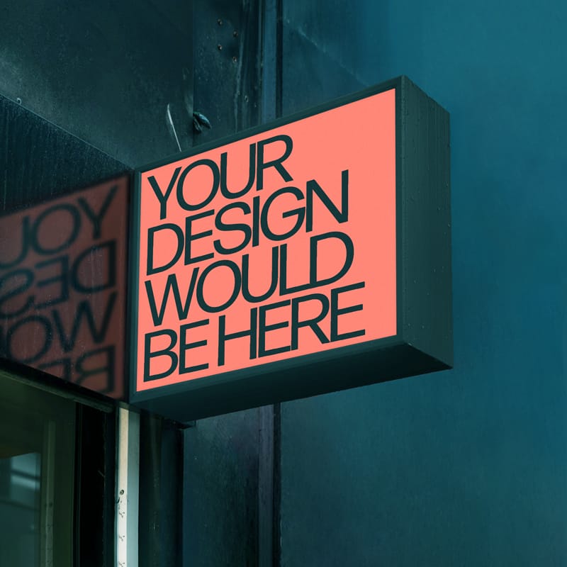 AB Signboard Mockup PSD