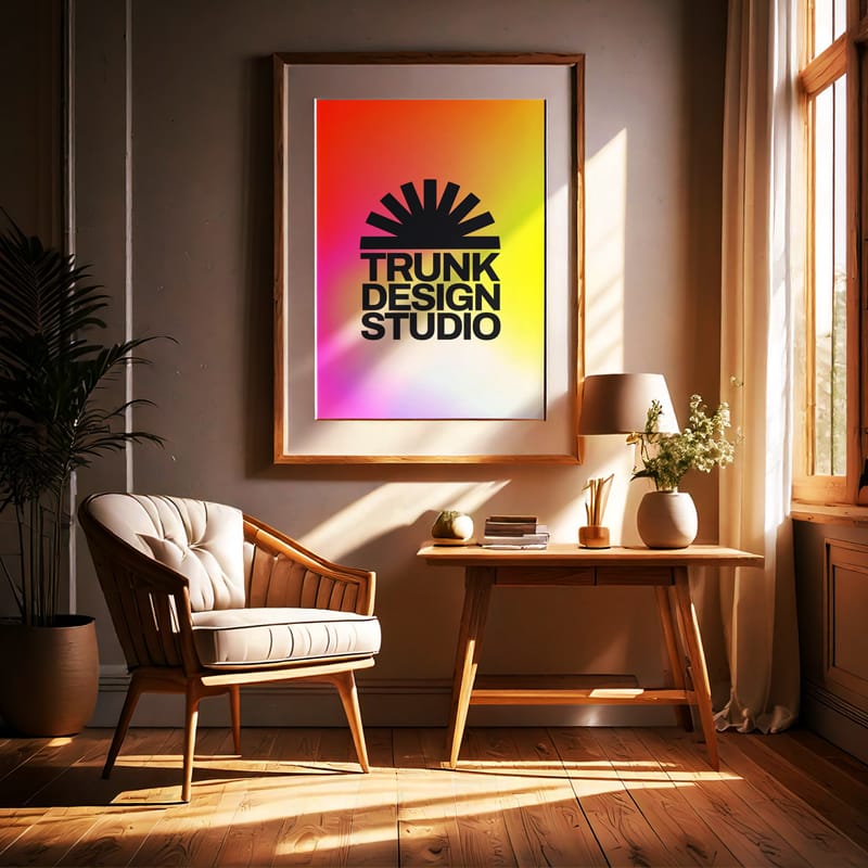 Aesthetic Room Poster Mockup PSD