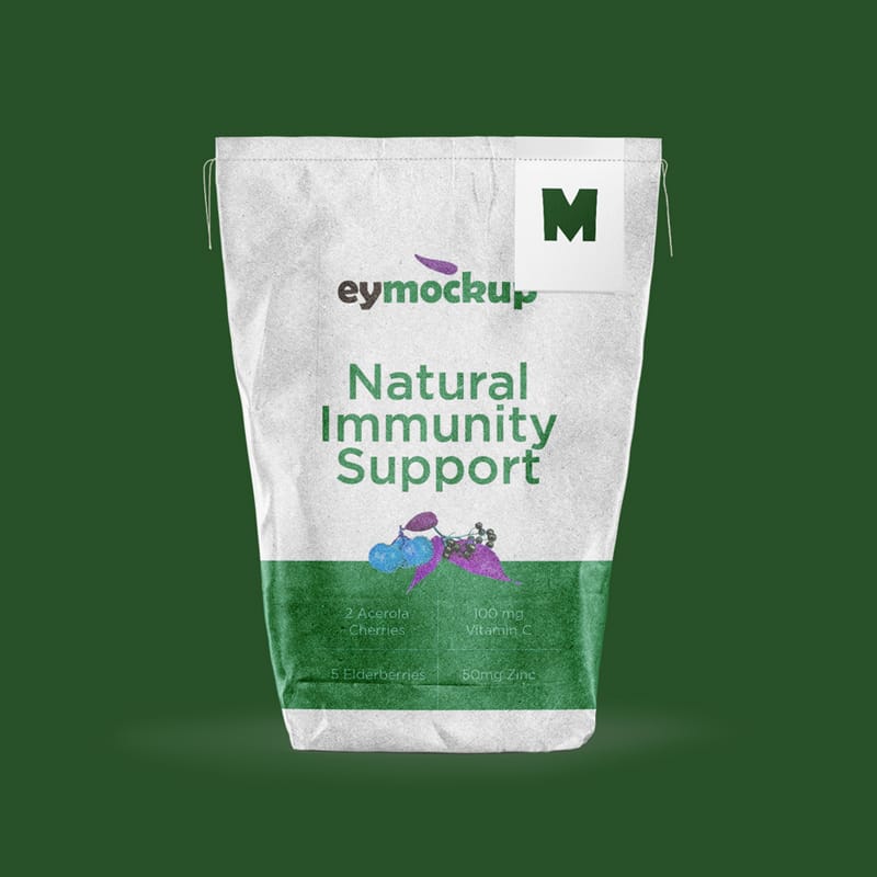 Big Paper Pouch Mockup PSD