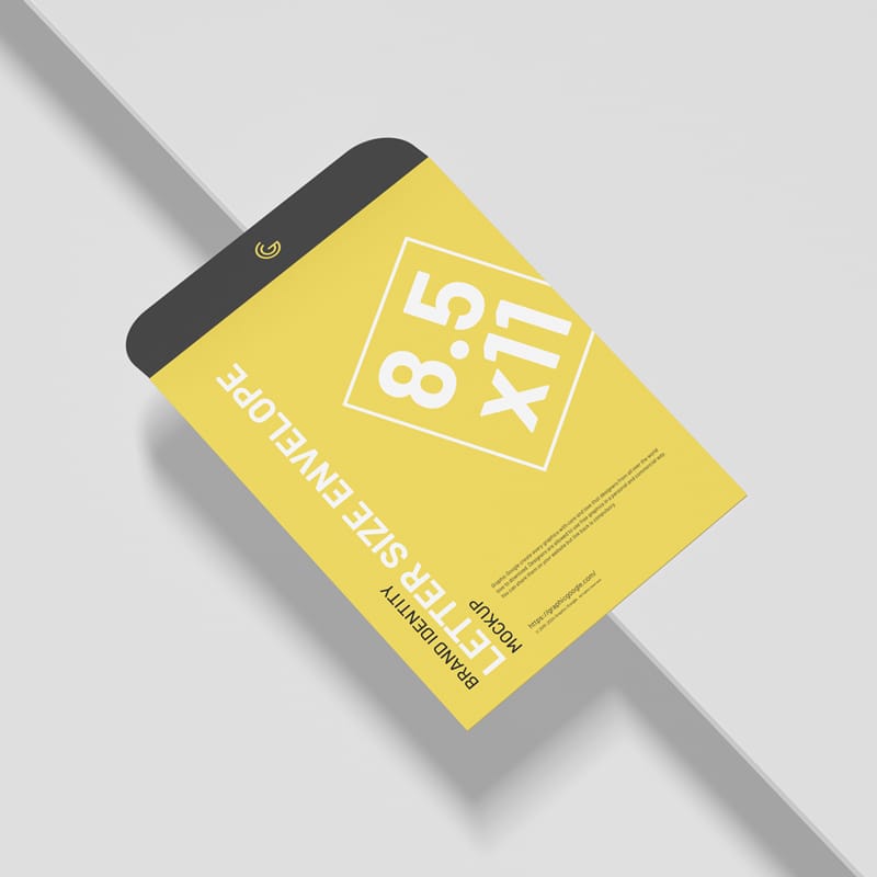Brand Identity Letter Size Envelope Mockup PSD
