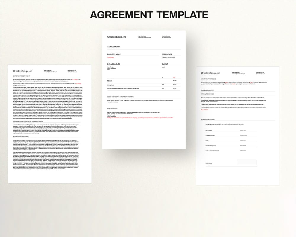 Branding Agreement and Invoice Template