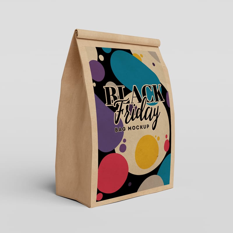 Brown Paper Bag Mockup PSD