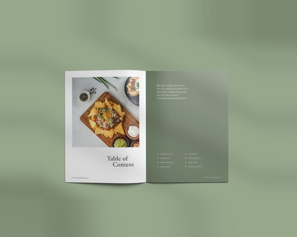 Cookbook Magazine Template