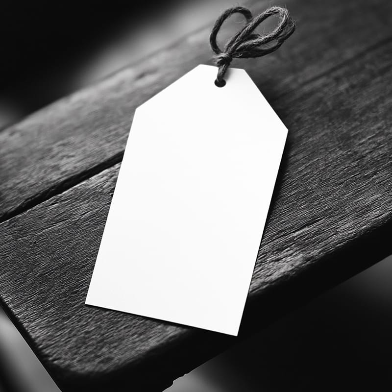 Elegant Label Tag Mockup PSD