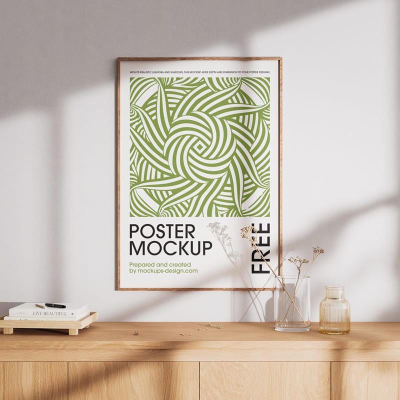Elegant Poster Mockup PSD