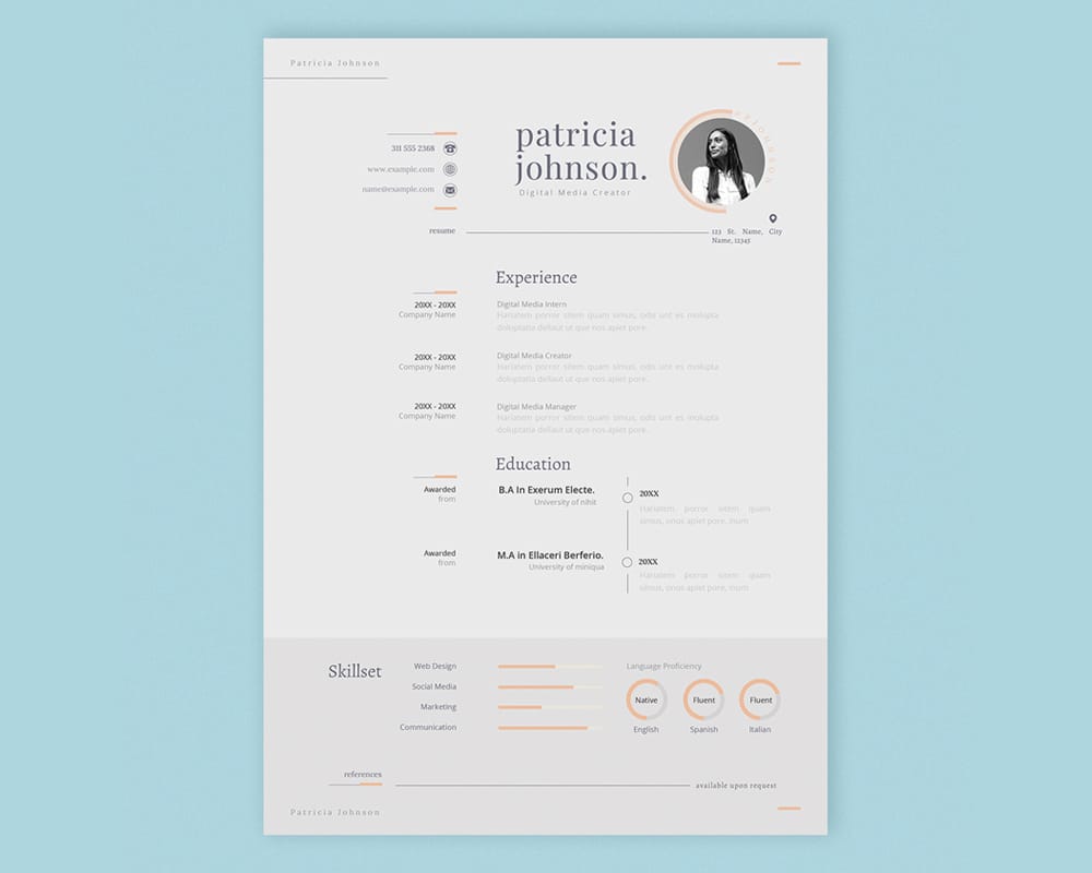 Elegant Resume Design Template