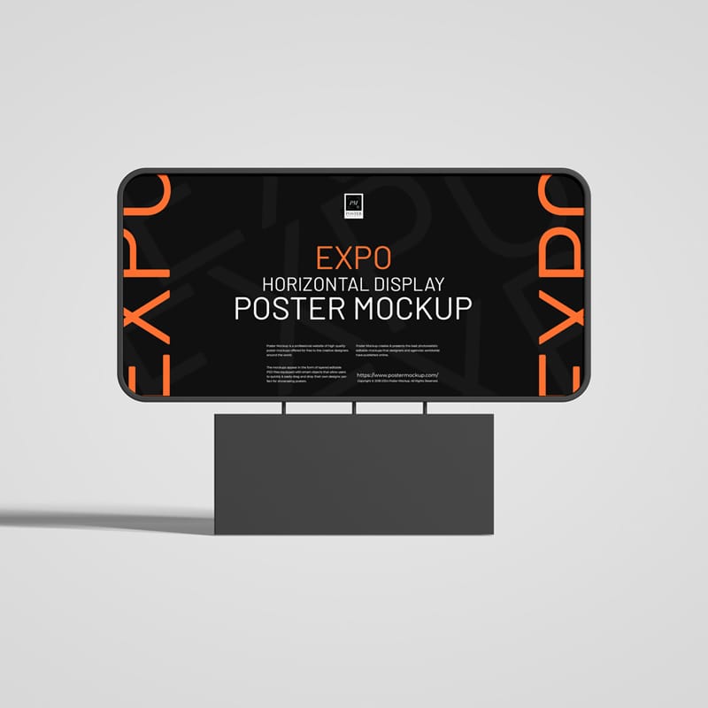 Expo Horizontal Display Poster Mockup PSD