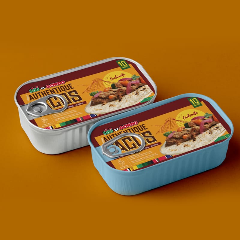 Food Container Tin Can Mockup PSD