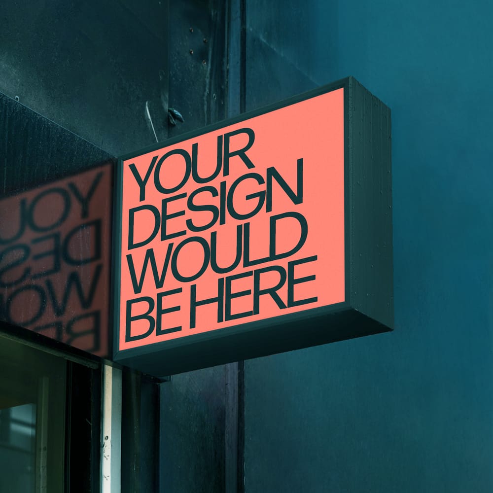 Free AB Signboard Mockup PSD