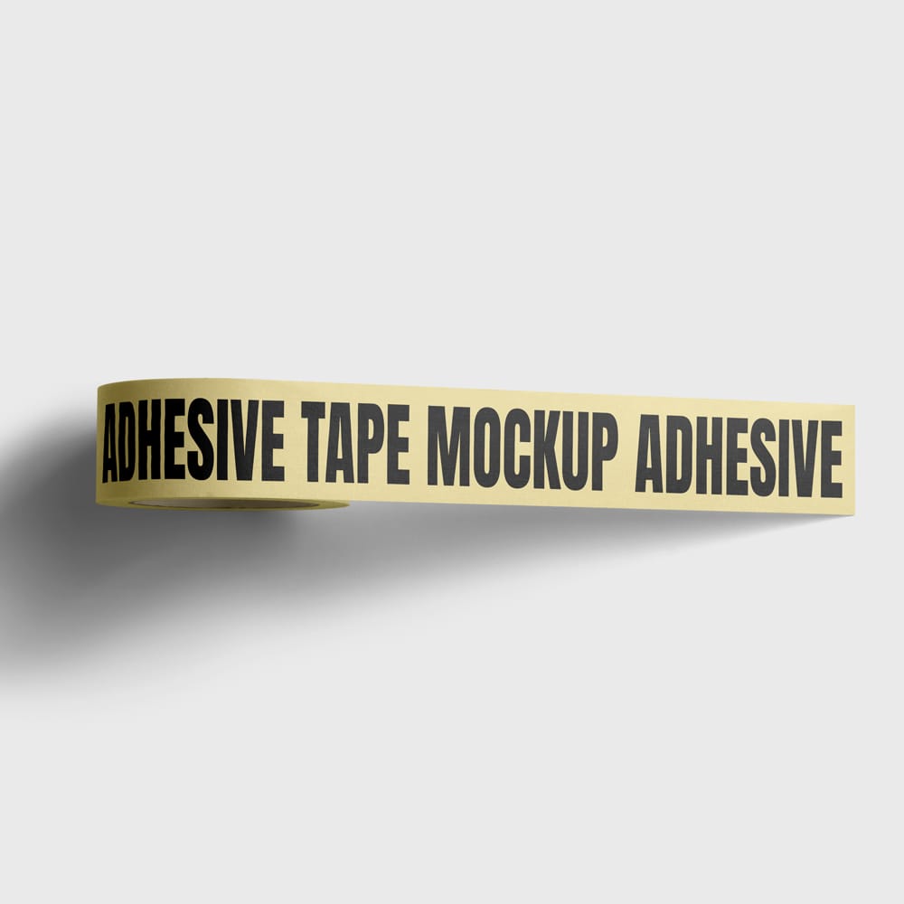 Free Adhesive Tape Top View Mockup PSD