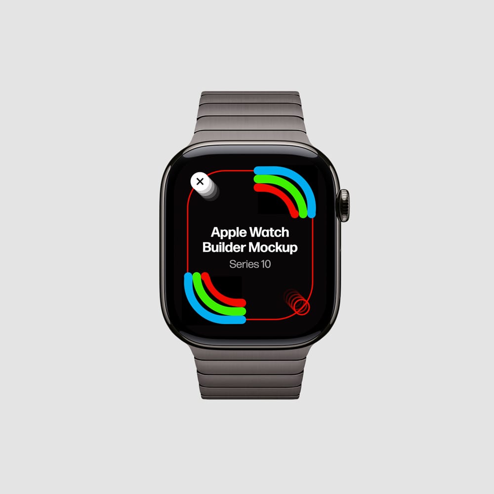 Free Apple Watch Builder Mockup PSD