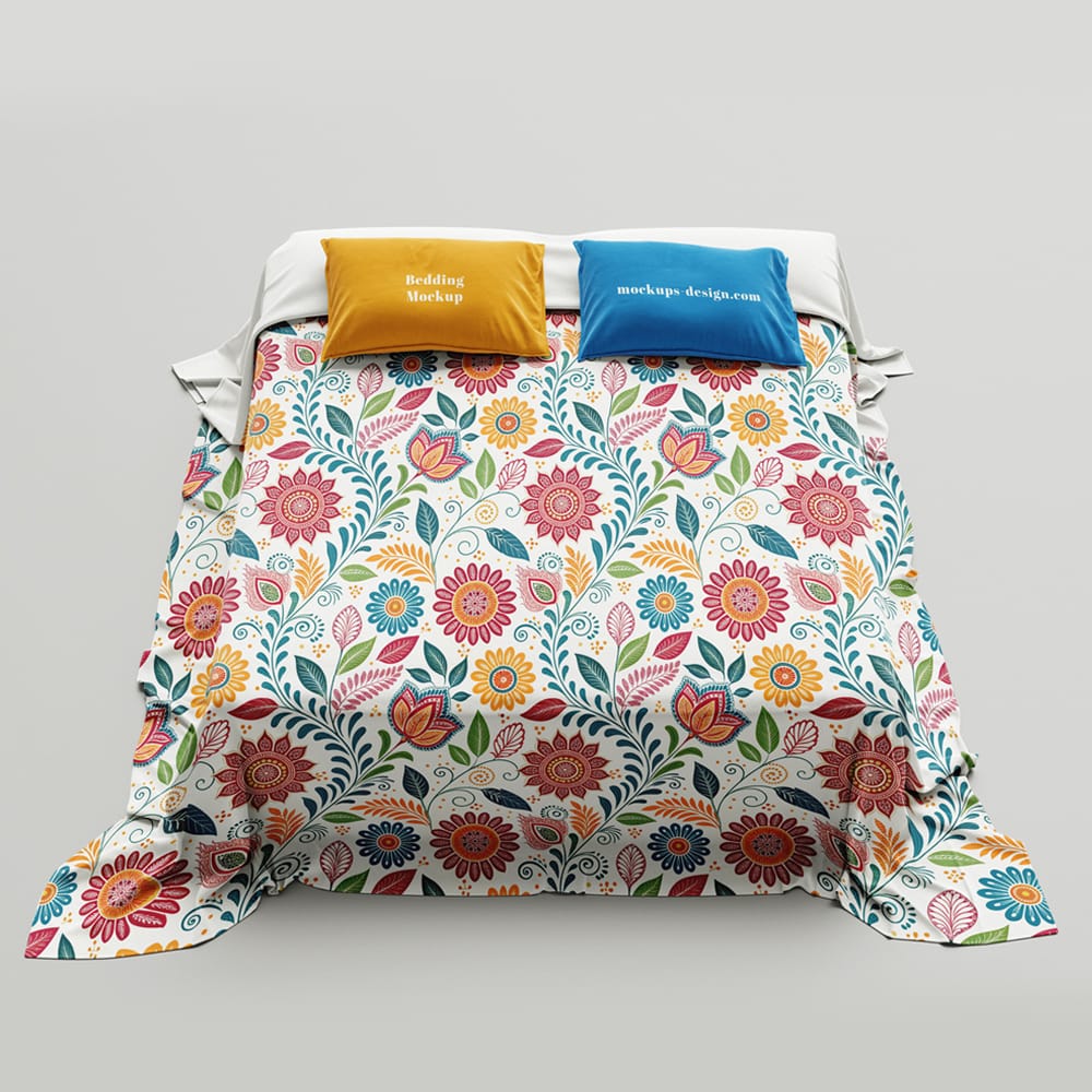 Free Bedding Mockup PSD