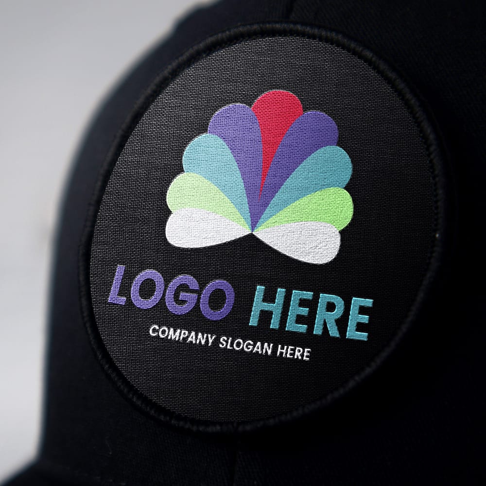 Free Black Cap Logo Mockup Template PSD